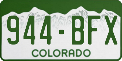CO license plate 944BFX