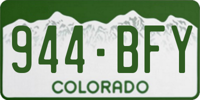 CO license plate 944BFY