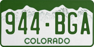 CO license plate 944BGA