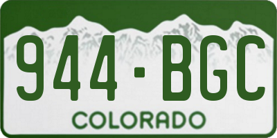 CO license plate 944BGC