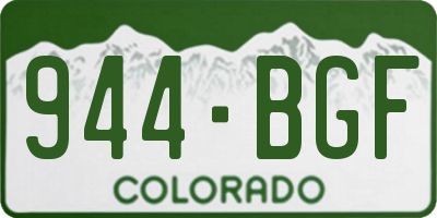 CO license plate 944BGF
