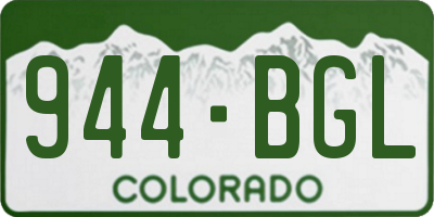 CO license plate 944BGL