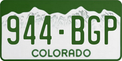 CO license plate 944BGP