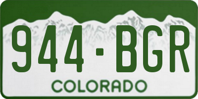 CO license plate 944BGR