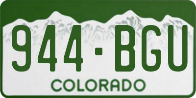 CO license plate 944BGU