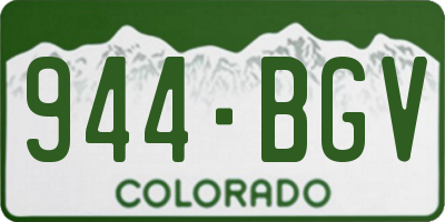 CO license plate 944BGV