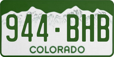 CO license plate 944BHB