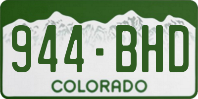 CO license plate 944BHD