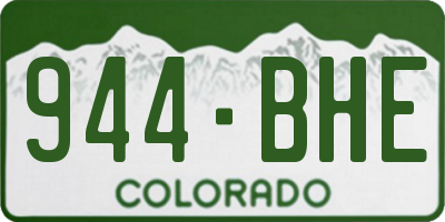 CO license plate 944BHE