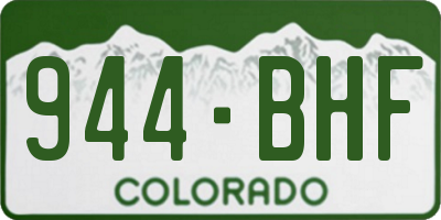 CO license plate 944BHF