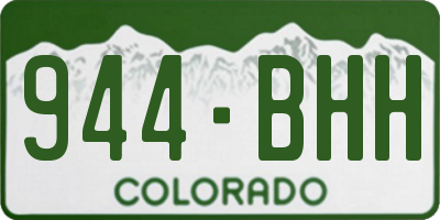 CO license plate 944BHH