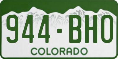 CO license plate 944BHO