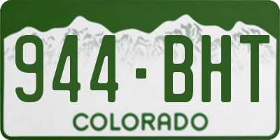 CO license plate 944BHT