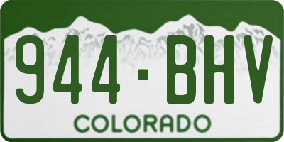 CO license plate 944BHV