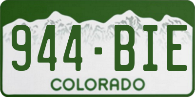 CO license plate 944BIE