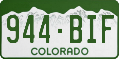 CO license plate 944BIF
