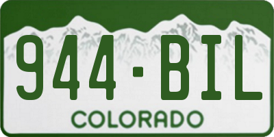CO license plate 944BIL