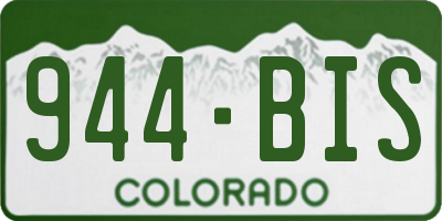CO license plate 944BIS