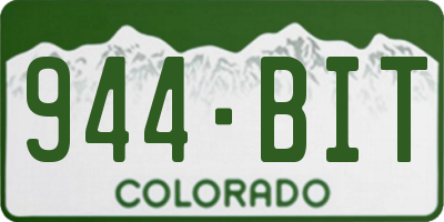 CO license plate 944BIT