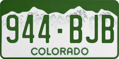 CO license plate 944BJB