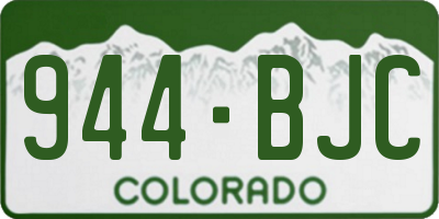 CO license plate 944BJC