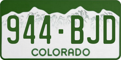 CO license plate 944BJD