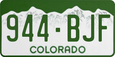 CO license plate 944BJF