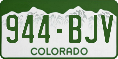 CO license plate 944BJV