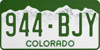 CO license plate 944BJY