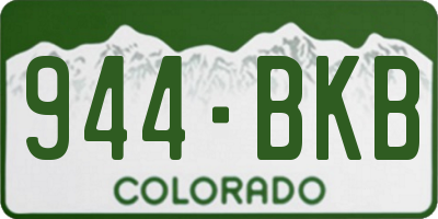 CO license plate 944BKB