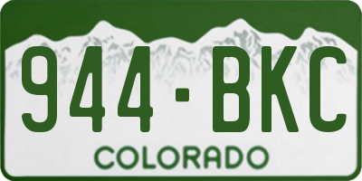 CO license plate 944BKC