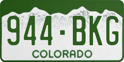 CO license plate 944BKG