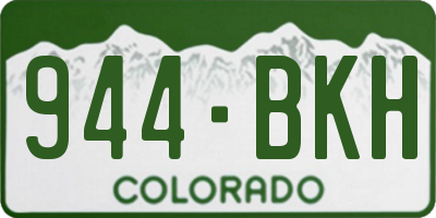 CO license plate 944BKH