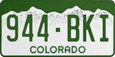 CO license plate 944BKI