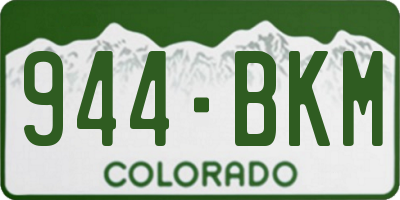 CO license plate 944BKM