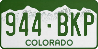 CO license plate 944BKP