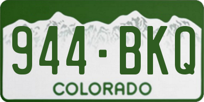 CO license plate 944BKQ