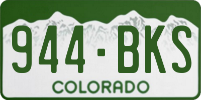 CO license plate 944BKS