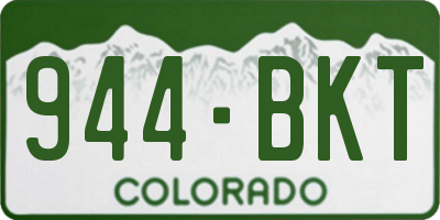 CO license plate 944BKT