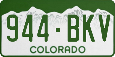 CO license plate 944BKV