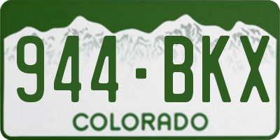 CO license plate 944BKX