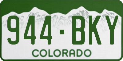 CO license plate 944BKY