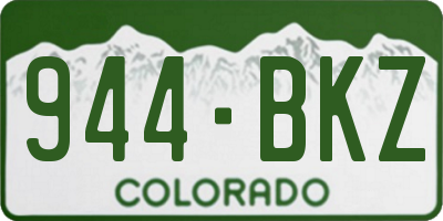 CO license plate 944BKZ