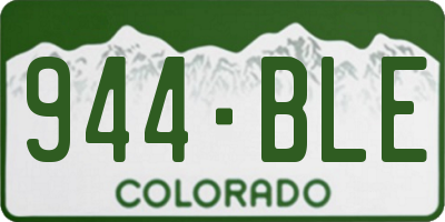 CO license plate 944BLE