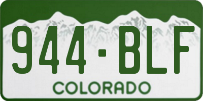 CO license plate 944BLF