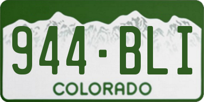 CO license plate 944BLI