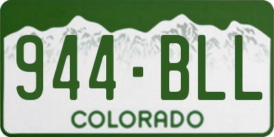 CO license plate 944BLL