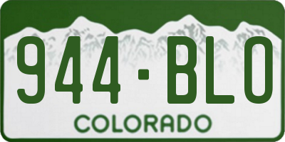 CO license plate 944BLO