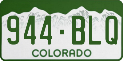 CO license plate 944BLQ