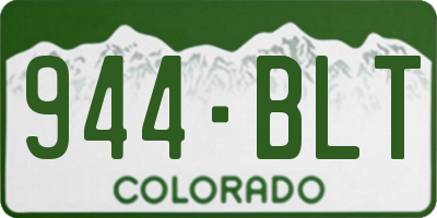CO license plate 944BLT
